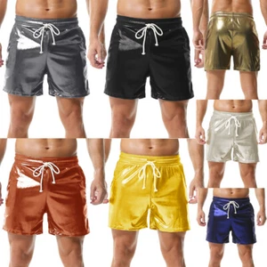 Pantalones Cortos Sueltos Deportivos con Cordón Brillante y Bolsillos Fiesta Club Nocturno para Hombres - Imagen 1 de 51