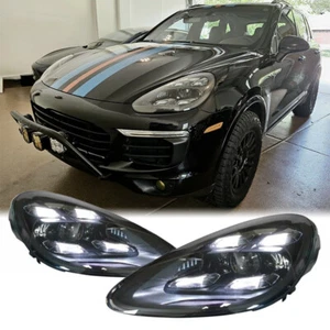 2Pcs Matrix LED Laser DRL Headlight Assembly For Porsche Cayenne 958 2011-2014 - Picture 1 of 20