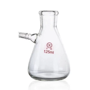 125ml Glass Filter Suction Flask Lab Chemistry Filtration Bottle Heavy Wall - Picture 1 of 1