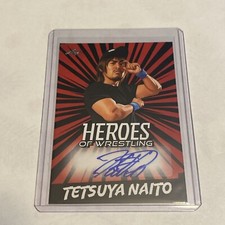 TETSUYA NAITO 2023 LEAF HEROES OF WRESTLING AUTO - RED PARALLEL