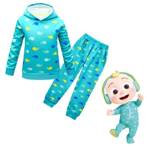 Boys Girls cocomelon jj Tracksuit Cosplay Costume Hooded Sweatshirt Pants Outfit - Picture 1 of 9