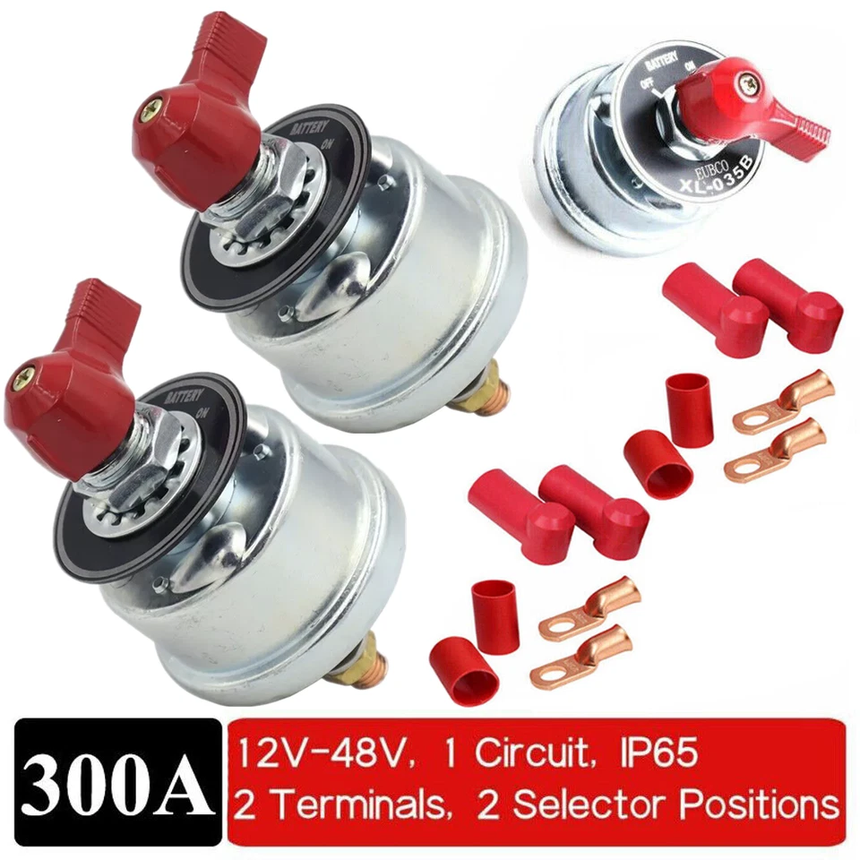 Interruptor de desconexão de bateria mestre de alta corrente 300A 12V resistente corte de energia - Imagem 1 de 4