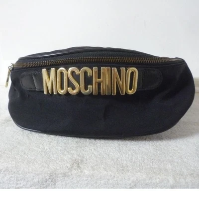 MOSCHINO Waist Pouch Fanny Pack Bum Shoulder Bag in Black USED Good Condition - Image 1 of 4