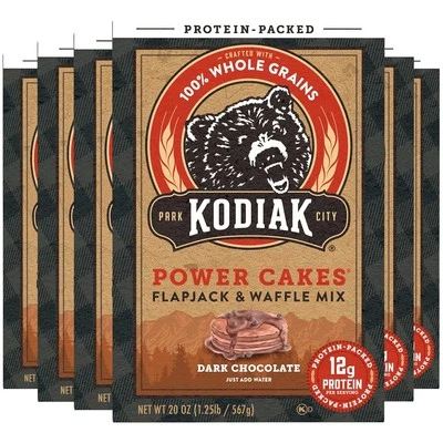 Protein Pancake Power Cakes, Flapjack y Waffle Baking Mix, Chocolate Negro Foto 1 de 4