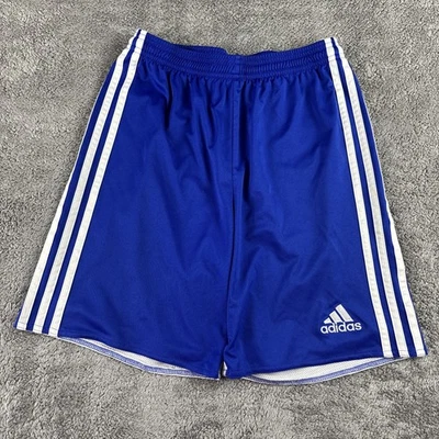 Adidas Athletic Shorts Youth XL Blue White Stripes - Image 1 of 4