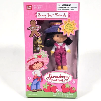 FRESA PASTEL CORTO BAYAS MEJORES AMIGOS DULCES SONRISAS JENGIBRE BROCHE DE PRESIÓN BANDAI 2003 Foto 1 de 4