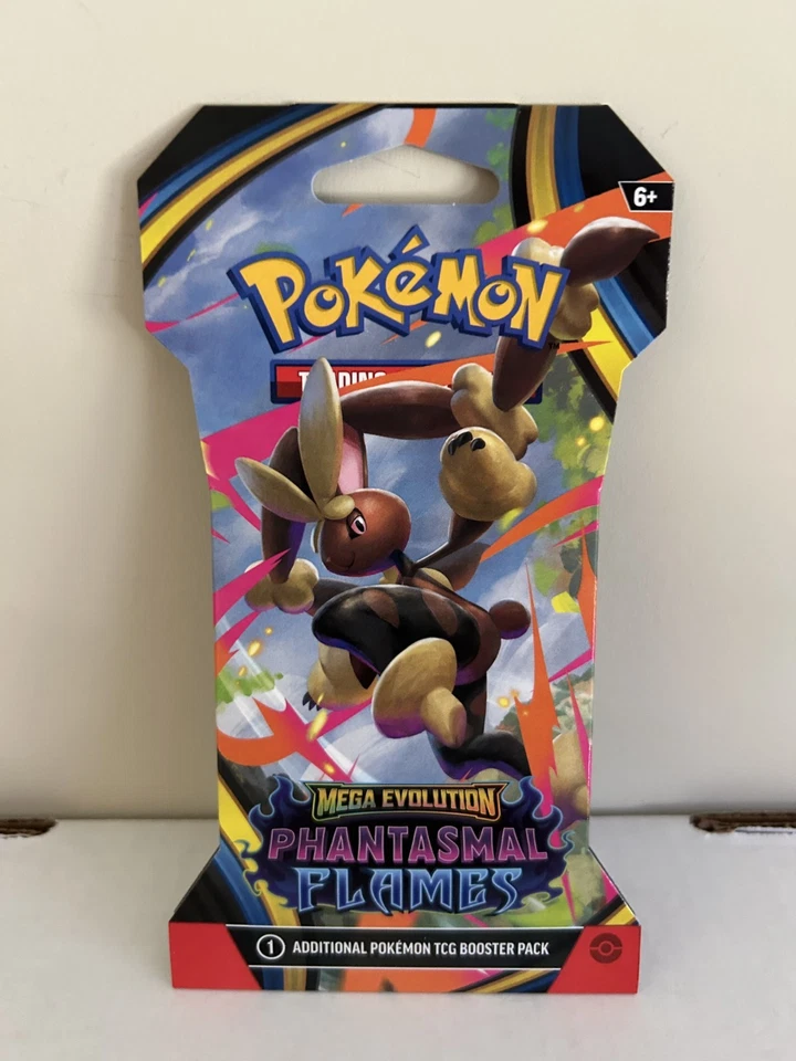 5x Pokémon Mega Evolution Phantasmal Flames Sleeved Booster Pack Random Art Mix