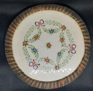 Vintage Hand-Painted Ceramic Serving Plate with Floral Design 7.5" - Picture 1 of 5