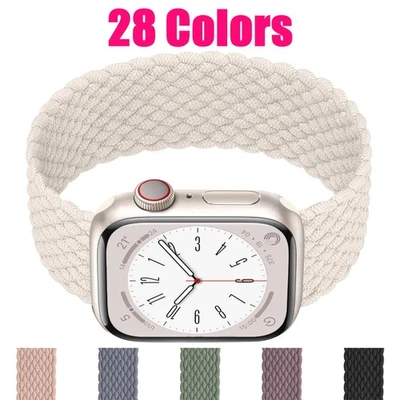 Braided Solo Loop Band For Apple Watch 38mm 40mm 41mm 42mm 44mm 45mm 46mm 49mm - Image 1 of 4