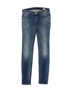 Pantalones de mezclilla ajustados de cintura baja para mujer GAS W28 L32 azul marino algodón AG01 - Imagen 1 de 3