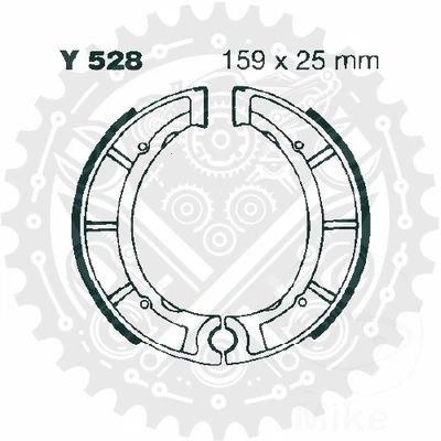 New EBC Brake Shoes Inc Springs Y528 1 Set rear Fit Yamaha YZ 465 3R5 1980 - Image 1 of 4