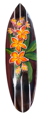 HIBISCO 🌺 TABLA DE SURF DISEÑO DE CEPILLO DE AIRE SIGNO TROPICAL ARTE PARA COLGAR EN LA PARED DECORACIÓN DEL HOGAR Foto 1 de 3