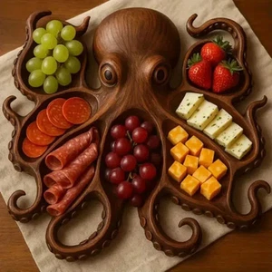 Octopus Shaped Charcuterie Platter - Picture 1 of 3