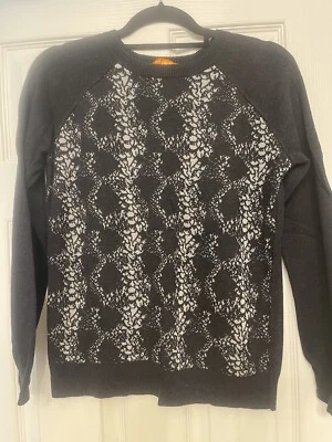 Suéter Pullover Vintage Joe Fresh Negro y Plateado Talla M Y2K Retro Celebración Foto 1 de 4