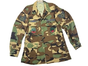 Camo U.S. Air Force BDU Jacket Staff Sergeant GEMMELL 142nd Fighter Wing. Oregon - Picture 1 of 4
