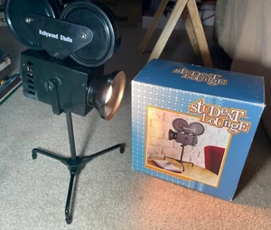 Hollywood Studio Table Light Reel Movie Camera 13.5” Lamp VTG 1980s Adjustable - Picture 1 of 16