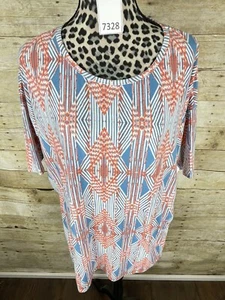 Neu mit Etikett Lularoe Irma Oversize-T-Shirt Tunika-Stil hoher niedriger Saum lässig bequem Größe M - Bild 1 von 6