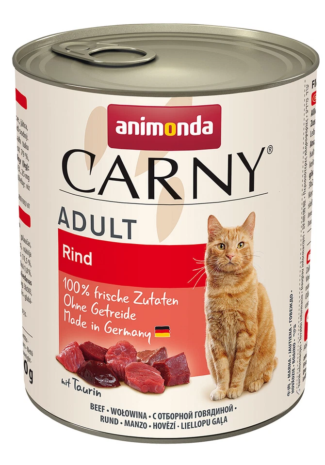 animonda Carny Adult Rind 6x 800 g Katzenfutter Nassfutter - Bild 1 von 1