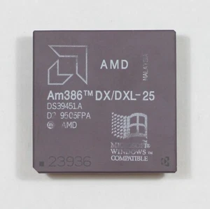 80386 CPU - AMD Am386 DX/DXL-25 - 132 Pin - GETESTET - Bild 1 von 2