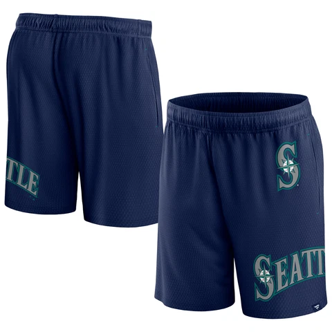 Men's Fanatics Branded  Navy Seattle Mariners Clincher Mesh Shorts Cover