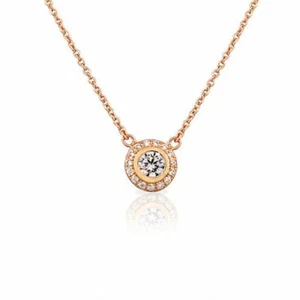 925 Sterling Silver White CZ Womens Pendant Necklace - Picture 1 of 15