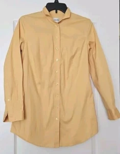 Chico's Long Honeysuckle Colored Shirt Size 0 US Cotton Blend NWT - Picture 1 of 6