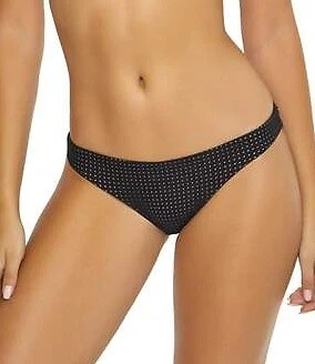 Parte inferior de bikini PilyQ NEGRA Dusk Basic corte completo, pequeña de EE. UU. Foto 1 de 4