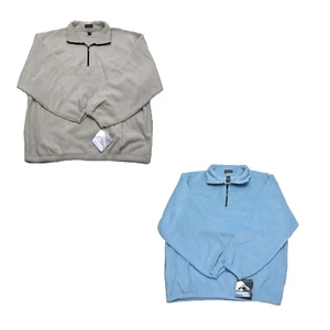 Ultra Club Fleece Pullover Men's Quarter Zip Soft Medium Weight Top - Picture 1 of 3