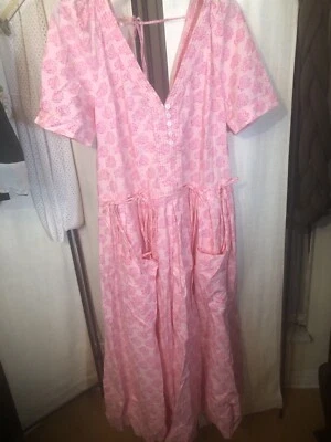 Vestido midi Free People There She Goes en rosa combo para mujer talla grande Foto 1 de 4