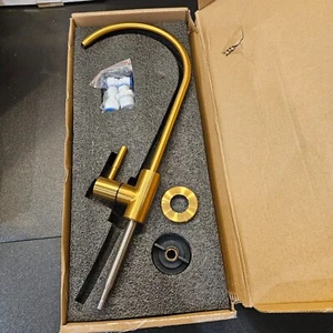 Open box, new - Hogra Deco Kitchen Drinking Water Faucet. Brushed Brass. (#558) - Picture 1 of 2
