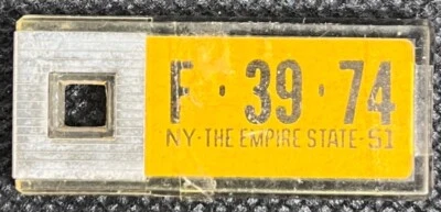 Vintage Keychain Tag DAV Disabled American Veterans License Plate NY 1951 - Image 1 of 3