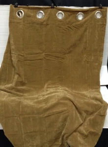 1 Ballard Designs Essential Grommet Velvet Drapes Panels Curtains Camel 54x84 - Picture 1 of 3