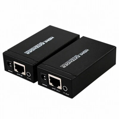 HDMI Extender Over Single CAT5E CAT6 Ethernet Network Cable 1080P IR Repeater
