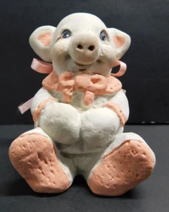 1993 Cast Art "Dreamsicles" Signed Kristen Pig with Pink Scarf - Picture 1 of 6