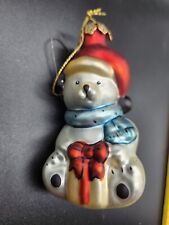 Thomas Pacconi Blown Glass Christmas Tree Ornament Christmas Bear 