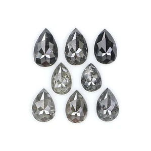 Diamante natural suelto en forma de pera de 1,14 quilates 3,60 mm diamante de sal y pimienta LQ2916 - Imagen 1 de 8