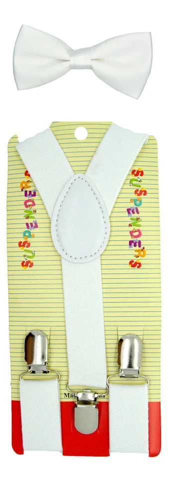 Conjunto de tirantes y pajarita para niños niños niños y niñas colores a juego  Foto 1 de 1