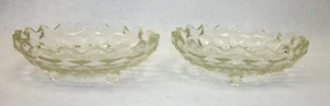 Vintage Set of 2 Fostoria American Footed Candy Dish Bowls - Picture 1 of 5