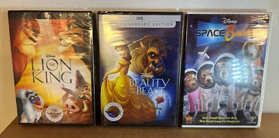 Disney (3) DVD LOT - The Lion King, Beauty/Beast, Space Buddies - New/Sealed - Image 1 of 3
