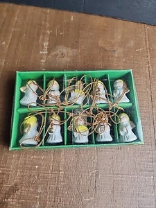 Vintage Holiday Christmas Tree Garland lot of 10 Mini Miniature Angels  - Picture 1 of 11