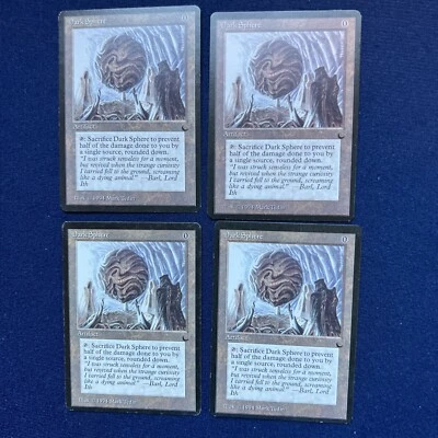MTG x4 The Dark Dark Sphere Light Play  English 1994  4 Total - Image 1 of 2