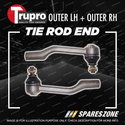 Pair Trupro Outer Tie Rod Ends for Mitsubishi Triton ME MF MG MH MJ Utility 4WD - image 1 of 2