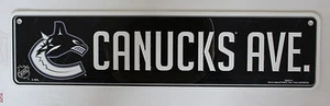  Vancouver Canucks AVE NHL Fin The Whale Logo Street Sign 4x16 Wall Dorm Decor   - Picture 1 of 1
