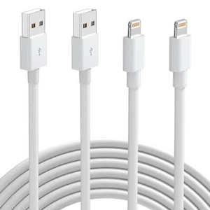 PAQUETE DE 2 cables de carga rápida de datos USB para Apple iPhone 5 6 7 8 X 11 12 13 MAX - Imagen 1 de 8