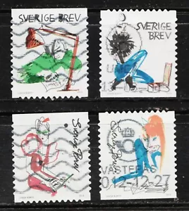 2012 Sweden Brev Sverige #2696a-d / Lovisa Burfitt art. Used stamp set Cv $7.60 - Picture 1 of 1