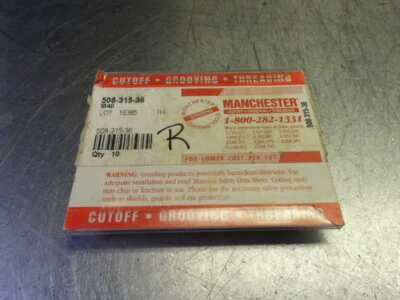 Insertos de ranurado/roscado de carburo Manchester QTY10 508-315-36 M40 (LOC48A) Foto 1 de 2