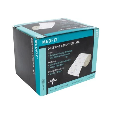 Cintas de aderezo de retención Medline Medfix, 4 pulgadas x 11 yardas, 1/caja Foto 1 de 2