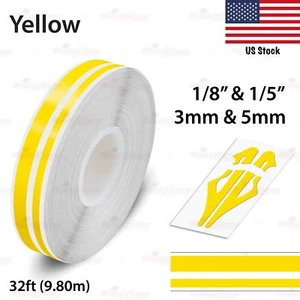 9/16" 15mm Vinyl Pinstriping PinStripe Car Styling Double Line Sticker YELLOW - Bild 1 von 12