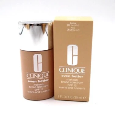 Clinique Even Better Makeup Broad Spectrum Spf 15 CN 20 FAIR(VF) 1 oz/30 ml NIB - Image 1 of 4
