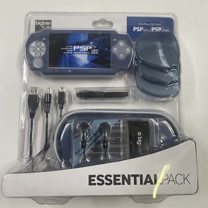 NEUF pochette pack PSP SLIM playstation câble film écran coque silicone bleu - Imagen 1 de 2